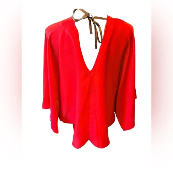 Natori Pajama Set | Women’s Size L | Red Floral Asian-Inspired Print - Picture 4 of 7